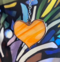 Load image into Gallery viewer, Orange heart sun catcher
