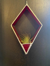 Load image into Gallery viewer, Large red diamond shaped hanging planter
