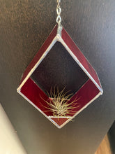 Load image into Gallery viewer, Large red diamond shaped hanging planter
