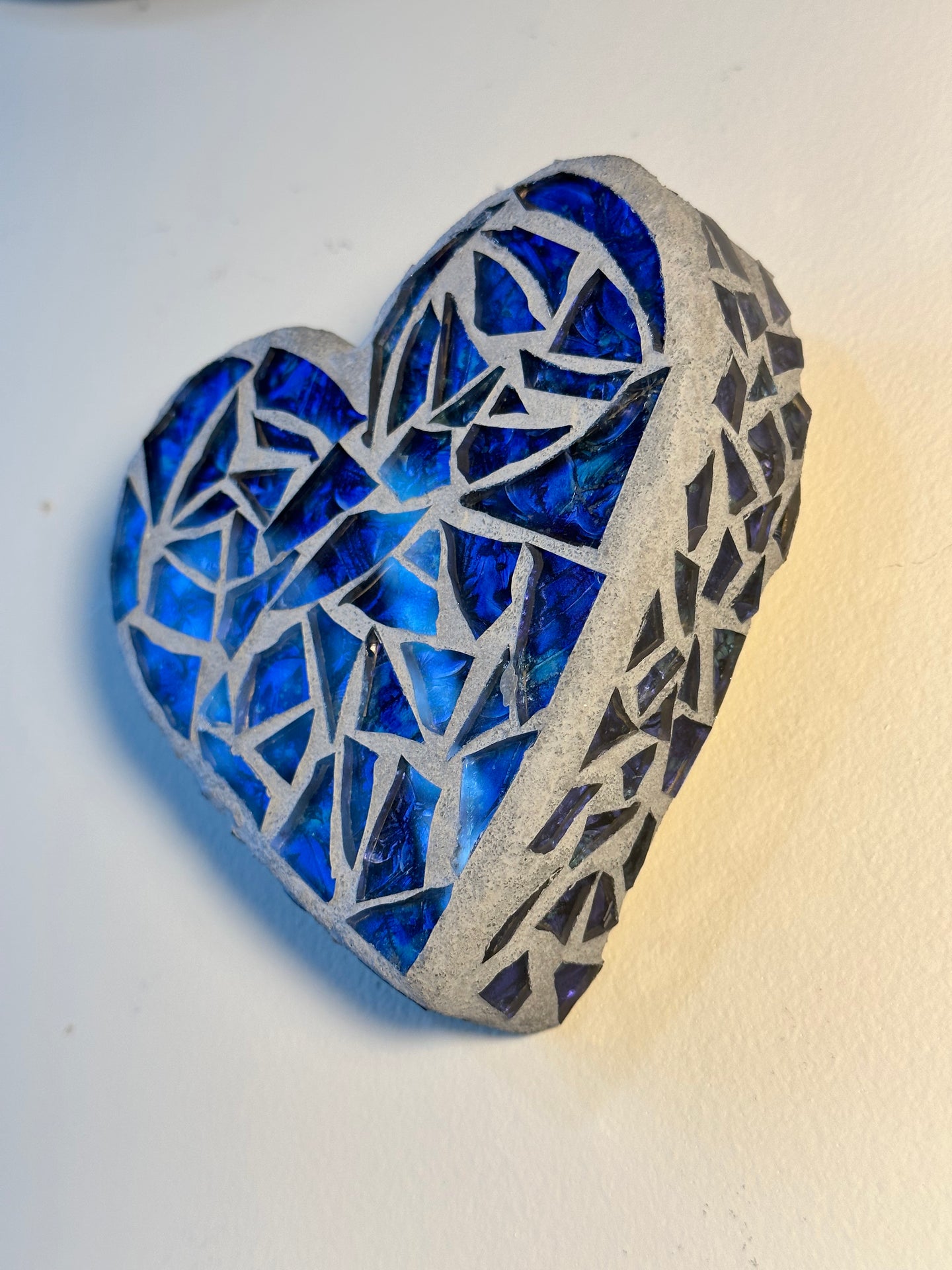 Blue mosaic heart