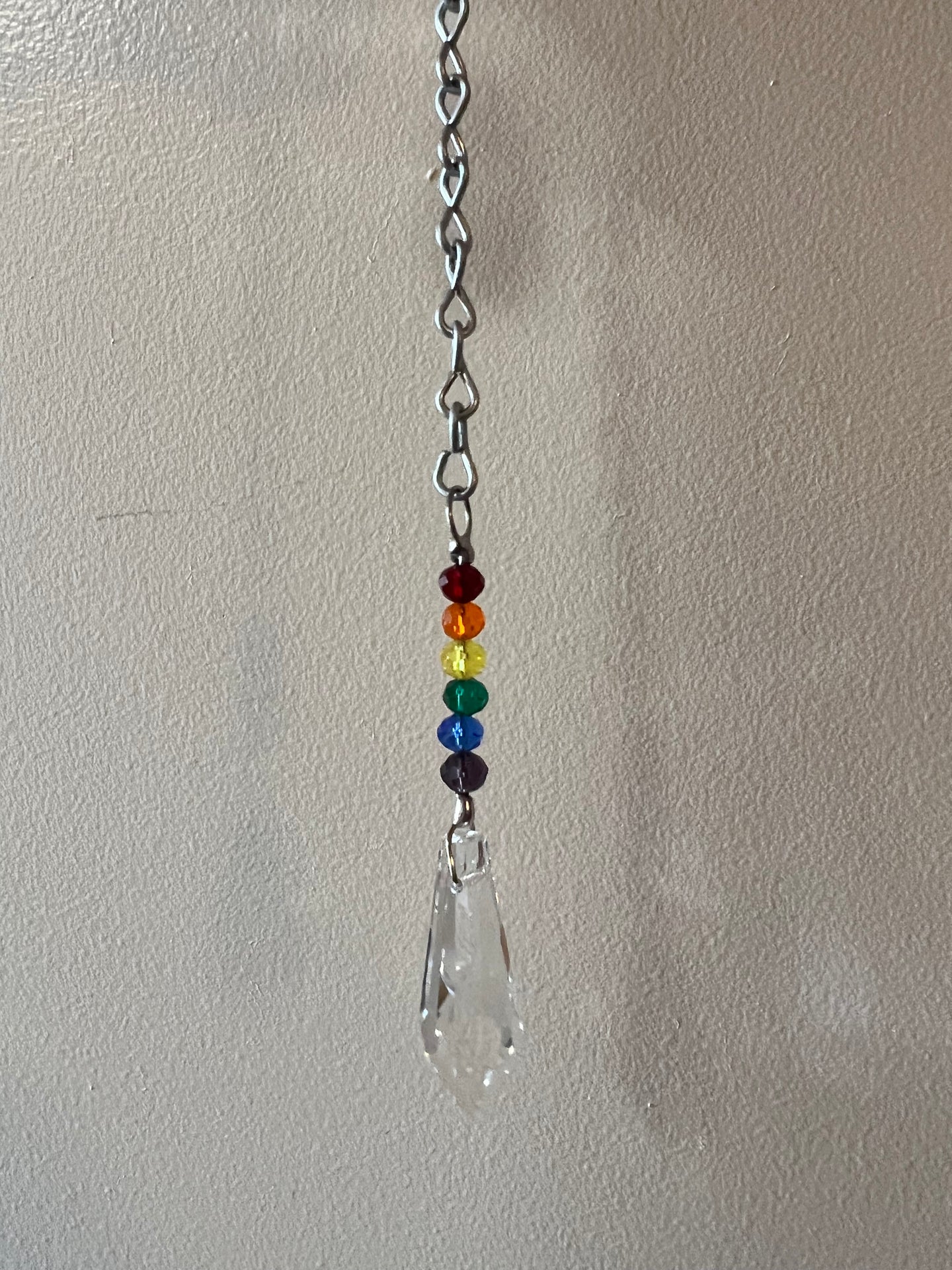 Rainbow icicle drop crystal sun catcher