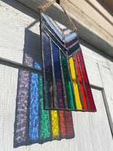 Load image into Gallery viewer, Progressive Pride flag in glass
