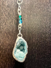 Load image into Gallery viewer, Teal crystal dangle
