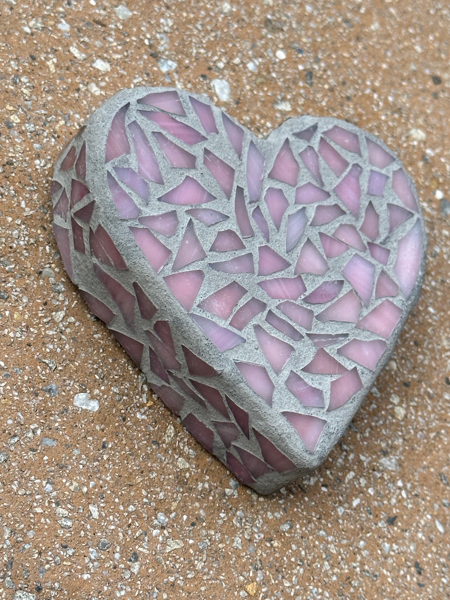 Pink mosaic heart