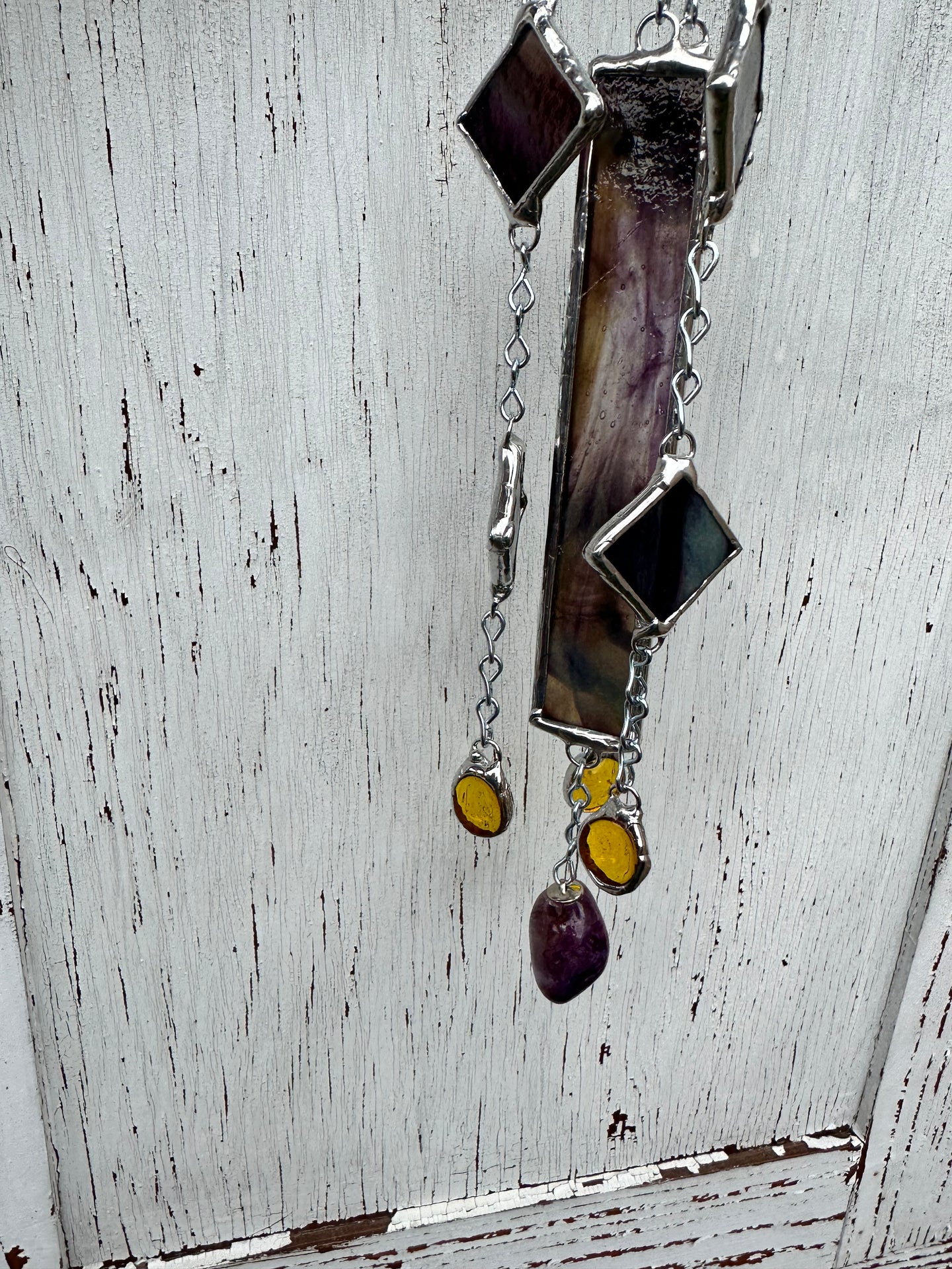 Purple and gold wind chime
