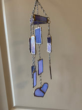 Load image into Gallery viewer, Purple heart wind chime
