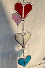 Load image into Gallery viewer, 3 hearts charm, rwb
