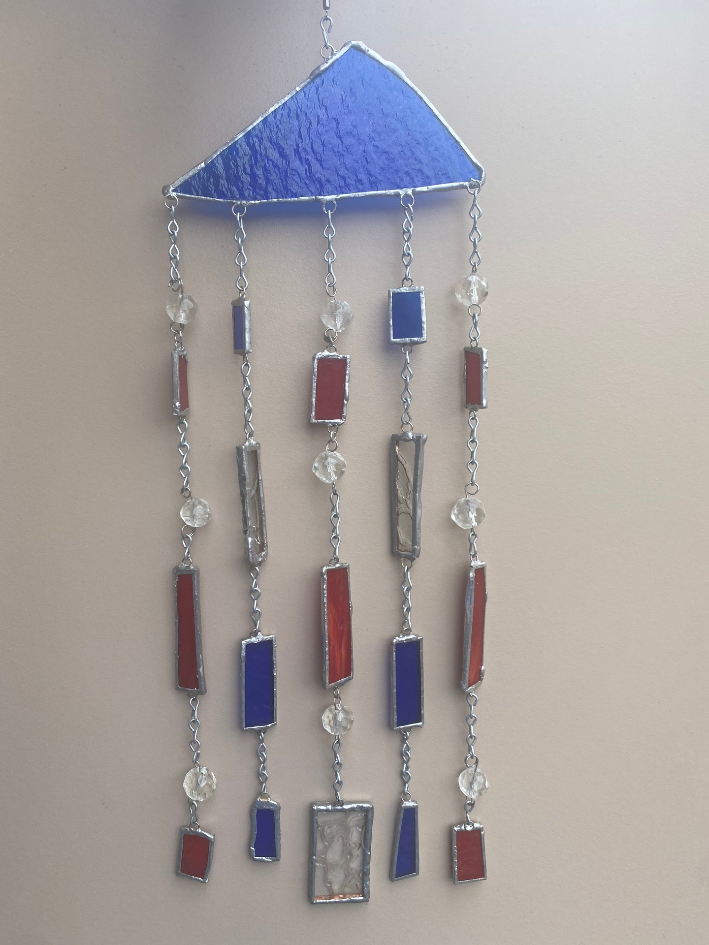 Red, white and blue wind chime